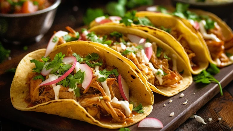 Tacos and salsa featured in Food Republic